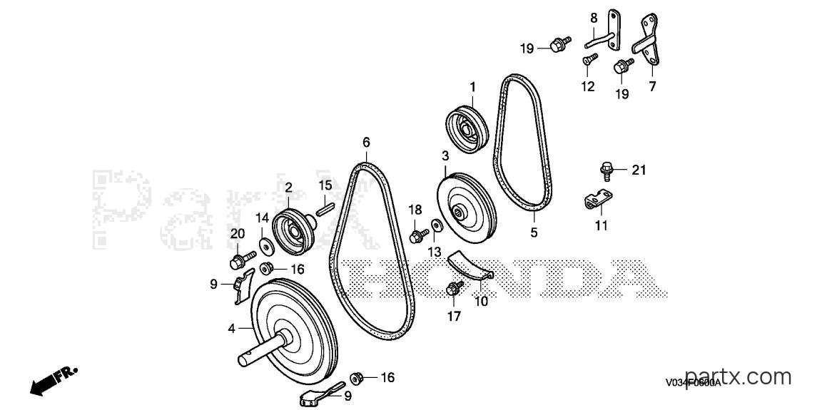 Honda HS1132 TA - DRIVEN PULLEY