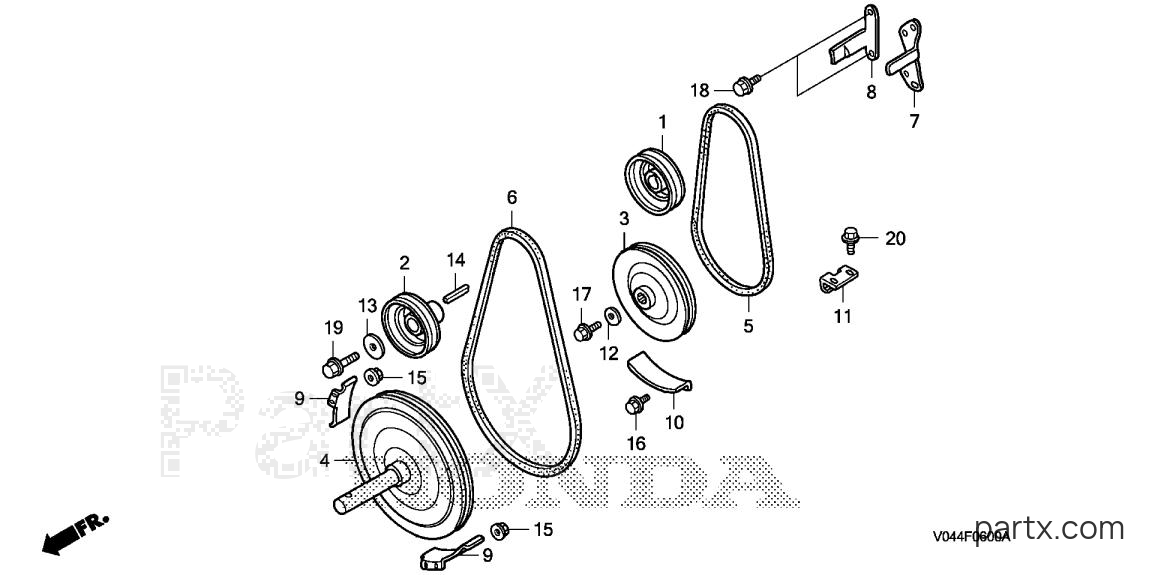 Honda HS724 TA - DRIVEN PULLEY