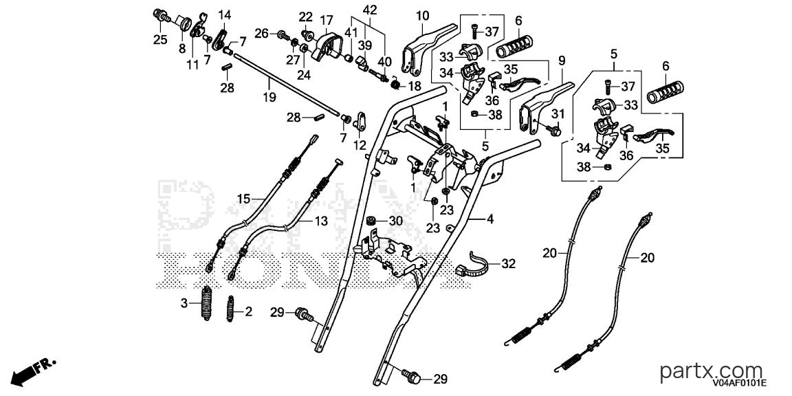 Honda HSS724A ATD - HANDLEBAR (2)