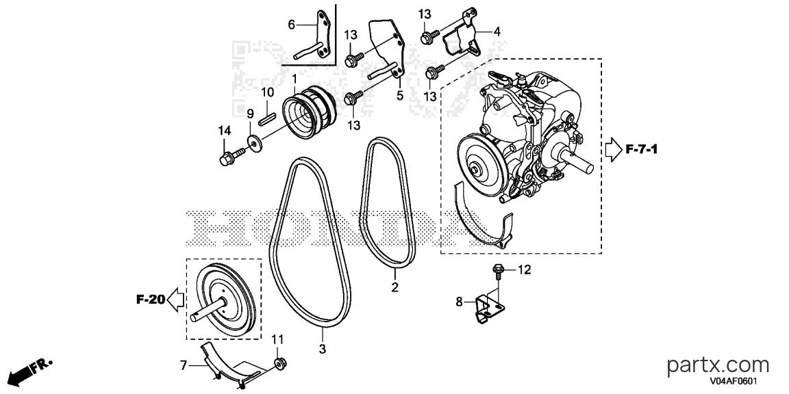 Honda HSS724A ATDL - DRIVEN PULLEY (2)