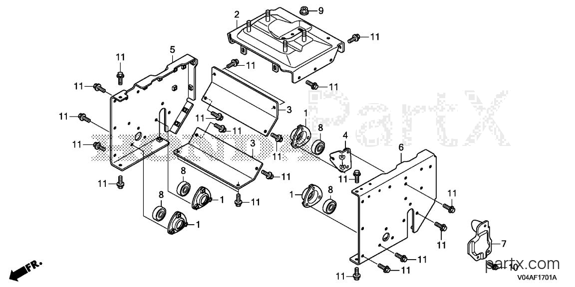 Honda HSS724A ATDL - ENGINE BED (2)