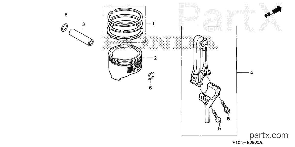 Honda HS720 AMA - PISTON - CONNECTING ROD