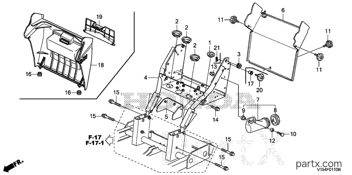 Honda HS1336I A - HANDLEBAR (LOWER)