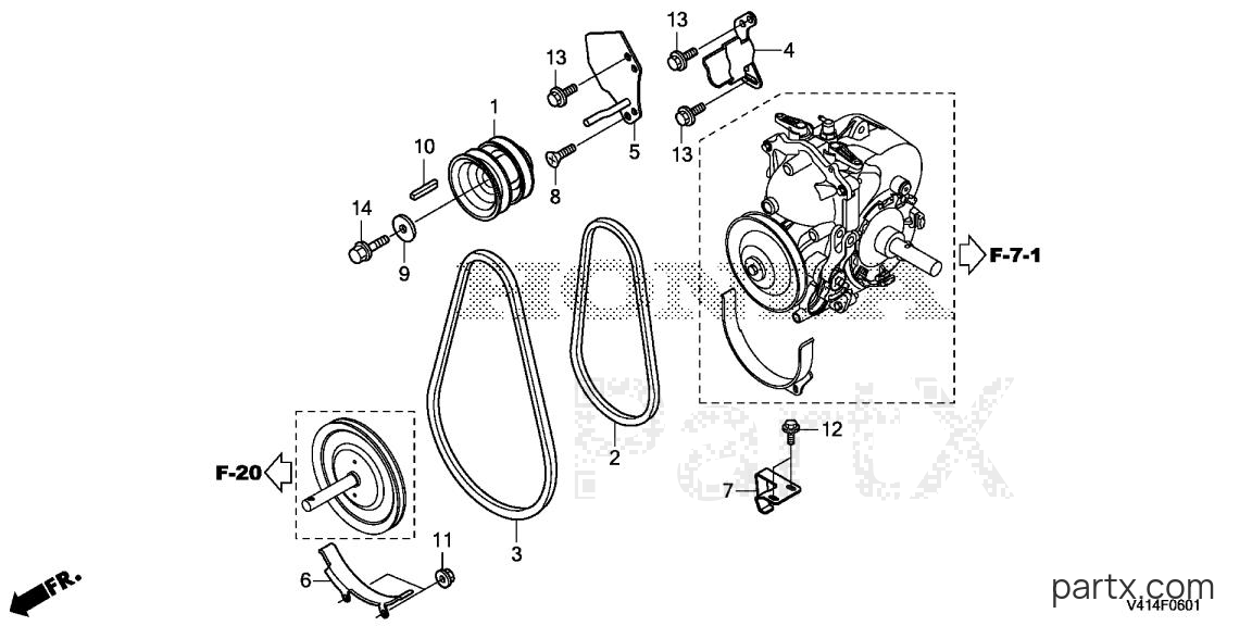 Honda HSS928A AW - DRIVEN PULLEY (2)