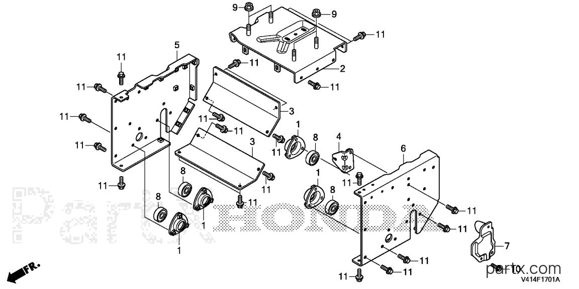 Honda HSS1332A ATL - ENGINE BED (2)