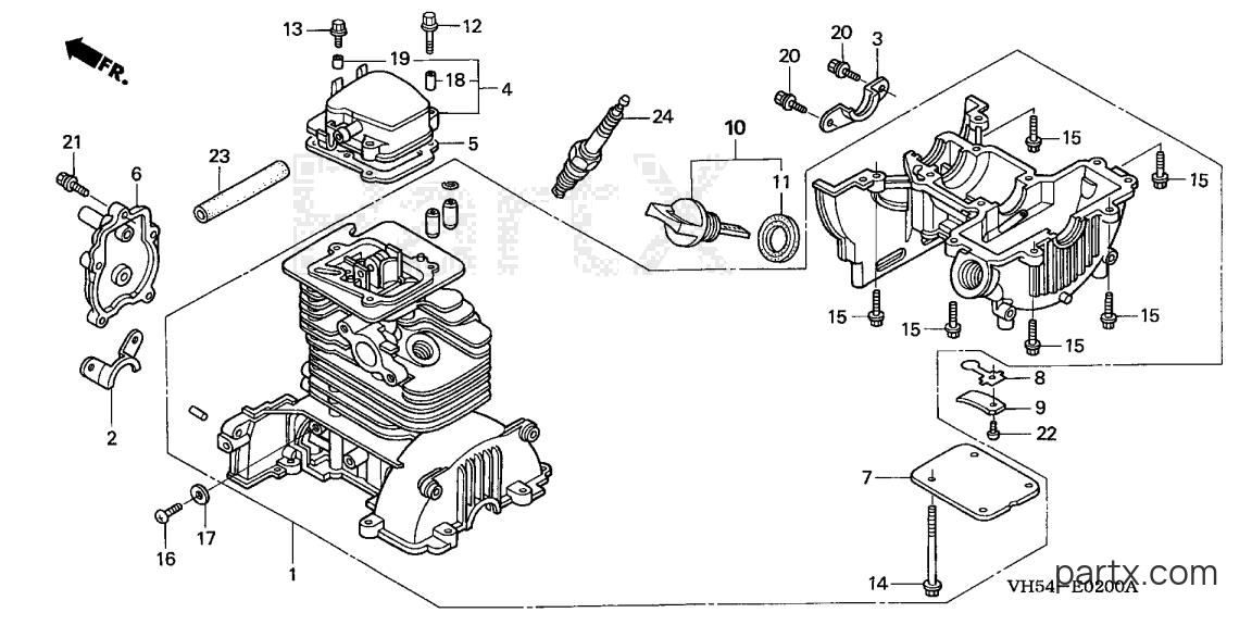 Honda HHE31C A - CRANKCASE