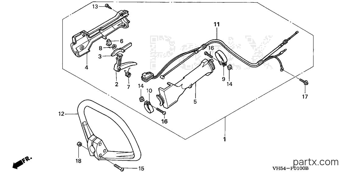 Honda HHE31C A - THROTTLE LEVER