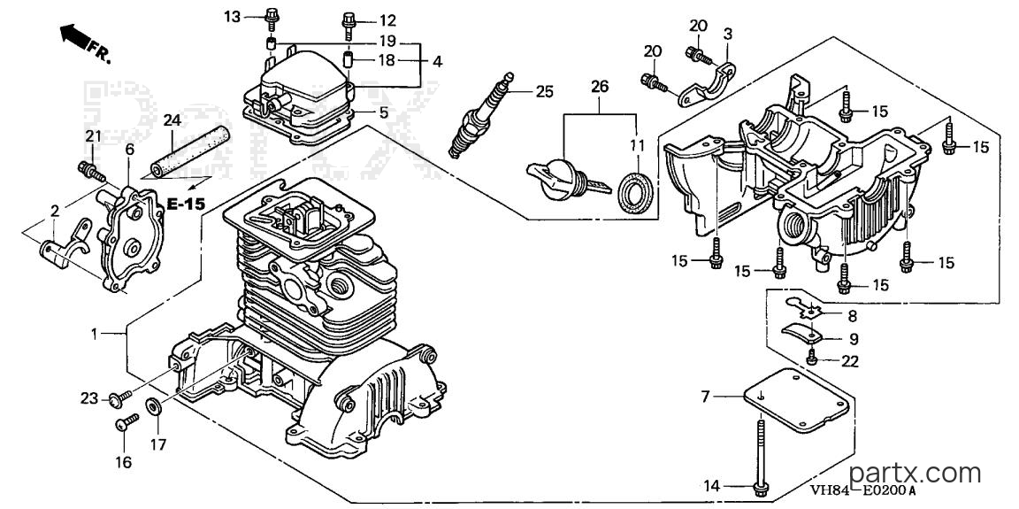 Honda HHT31S UNBA - CRANKCASE SET