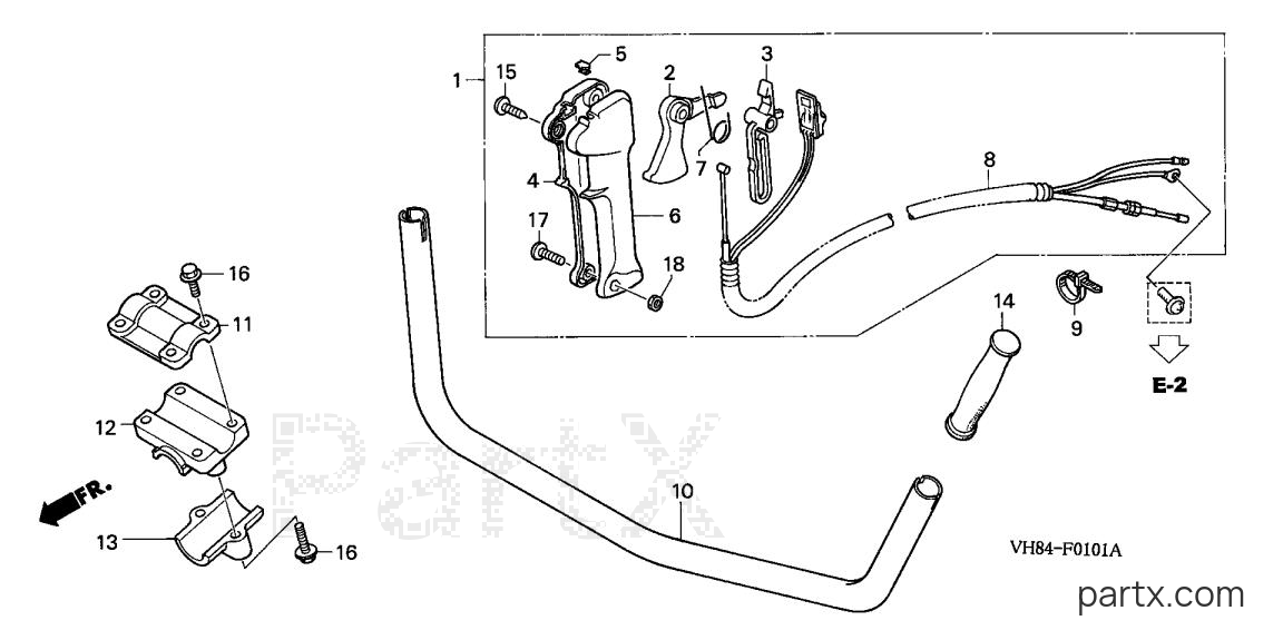 Honda HHT31S UNBA - HANDLEBAR