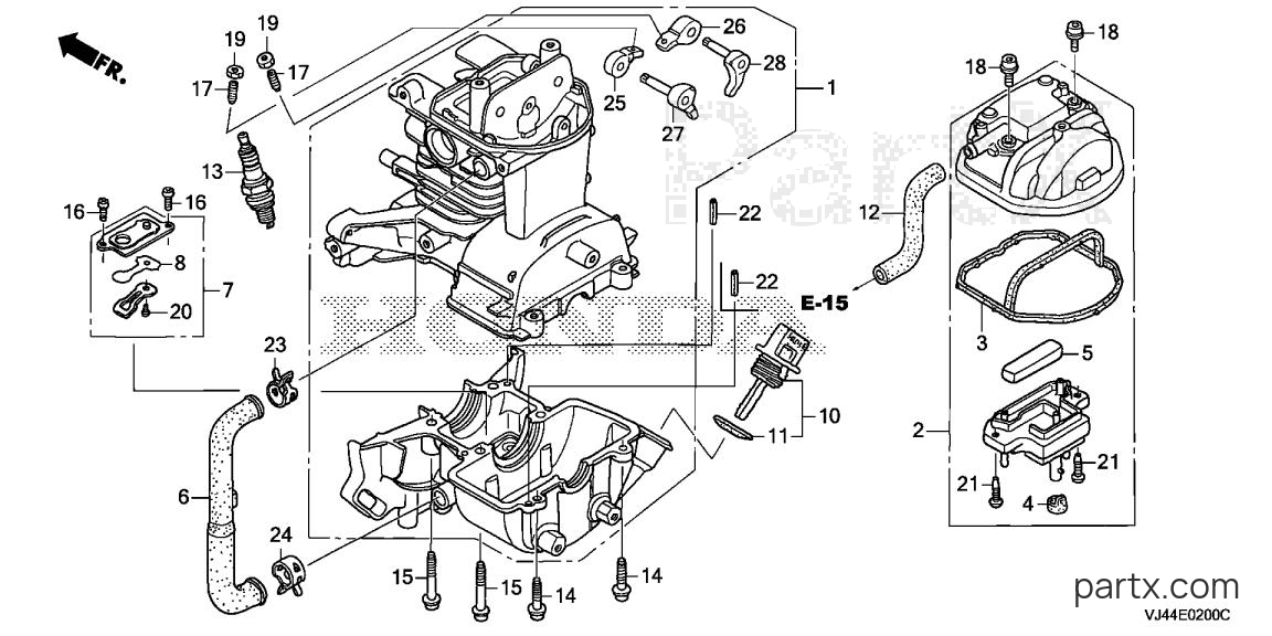 Honda HHT25S LTA - CRANKCASE SET
