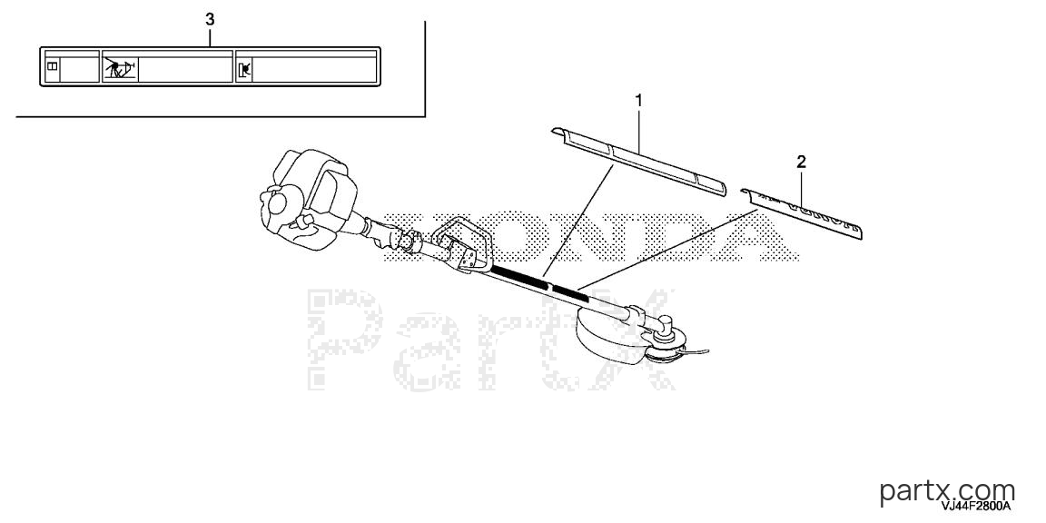 Honda HHT25S LTA - LABELS (2)