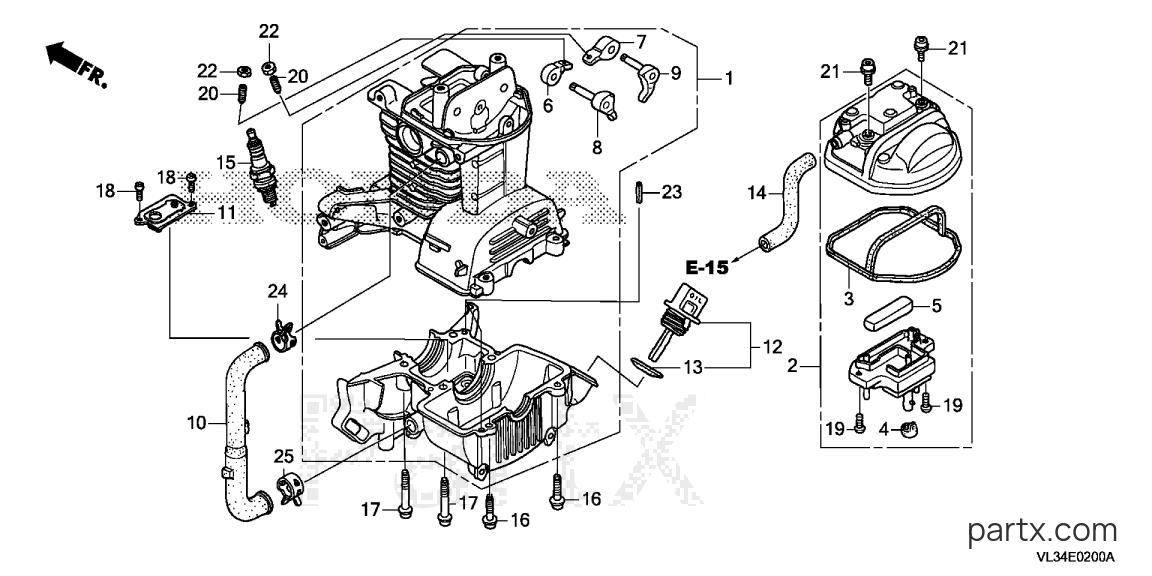 Honda HHT35S LTAT - CRANKCASE SET