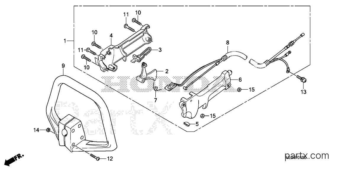 Honda HHT35S LTAT - LOOP HANDLE - THROTTLE LEVER