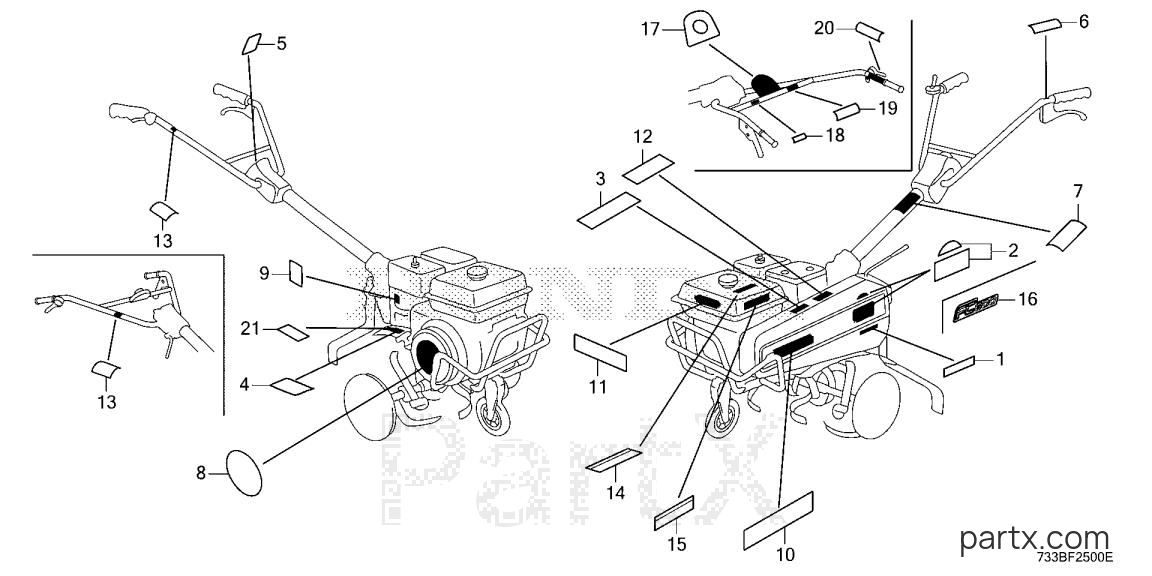 Honda FC600 A - LABELS