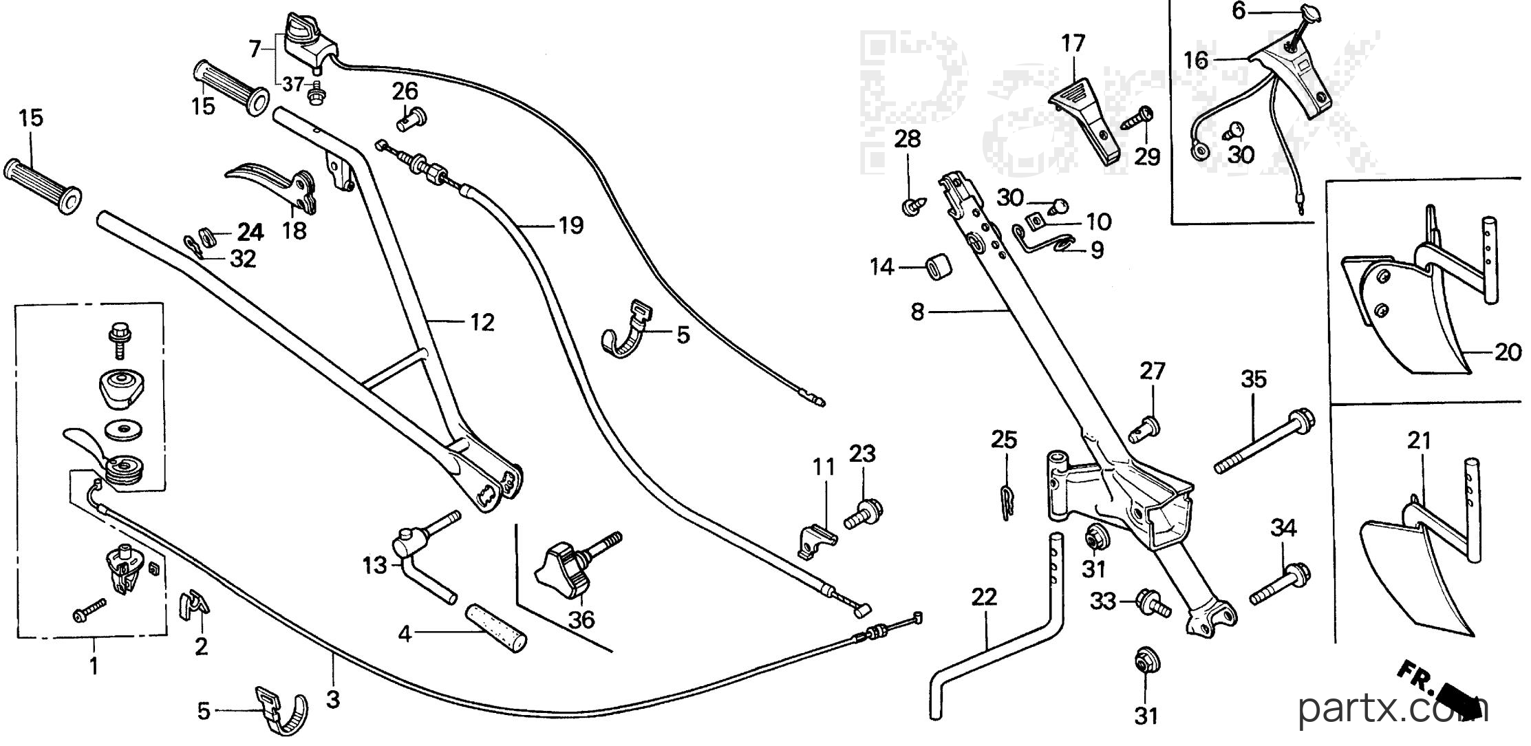 Honda F210K1 A - HANDLEBAR