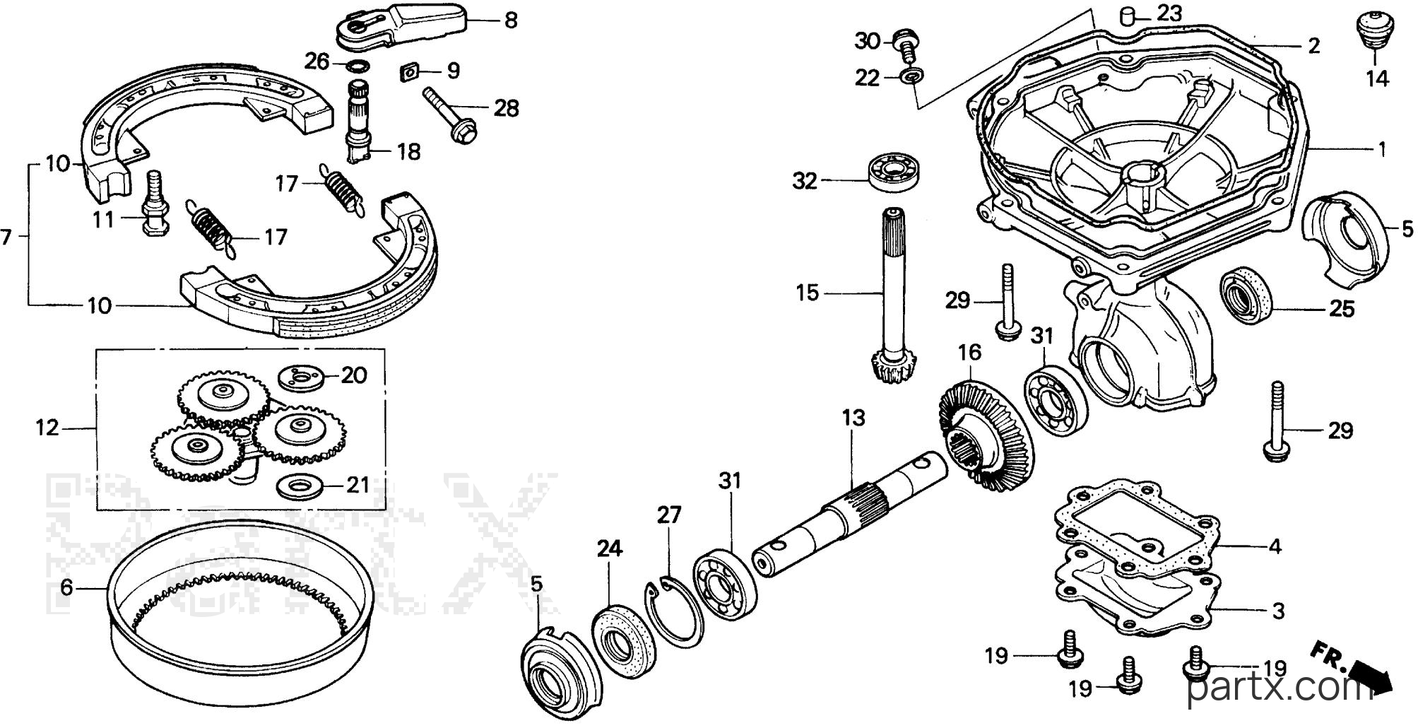 Honda F210K1 A - REDUCTION CASE