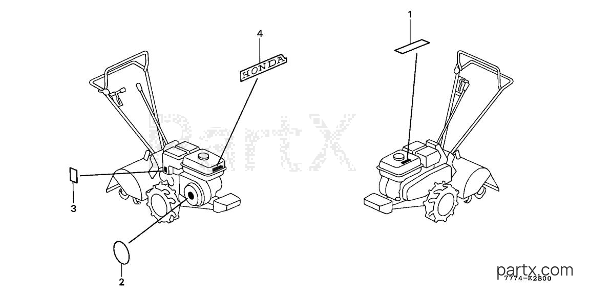 Honda FR650 AC - LABELS (ENGINE)