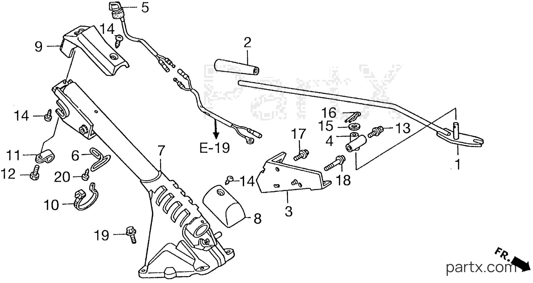 Honda FG500 A2 - HANDLE COLUMN