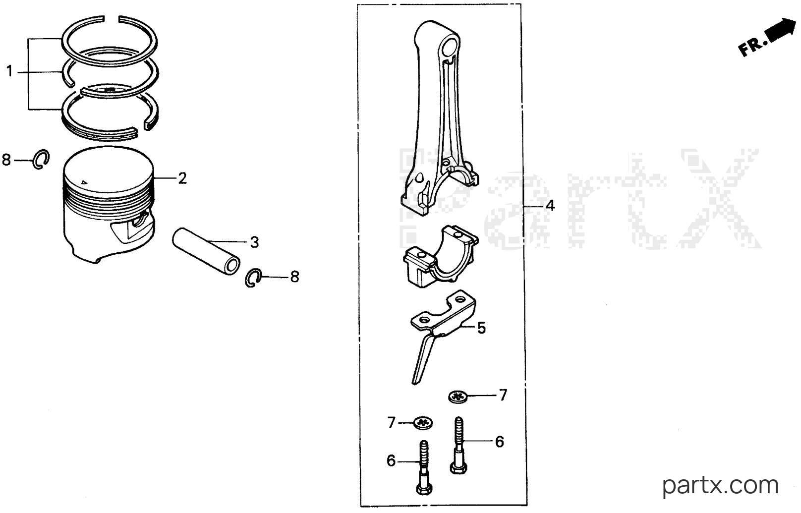Honda FR700K1 A - PISTON