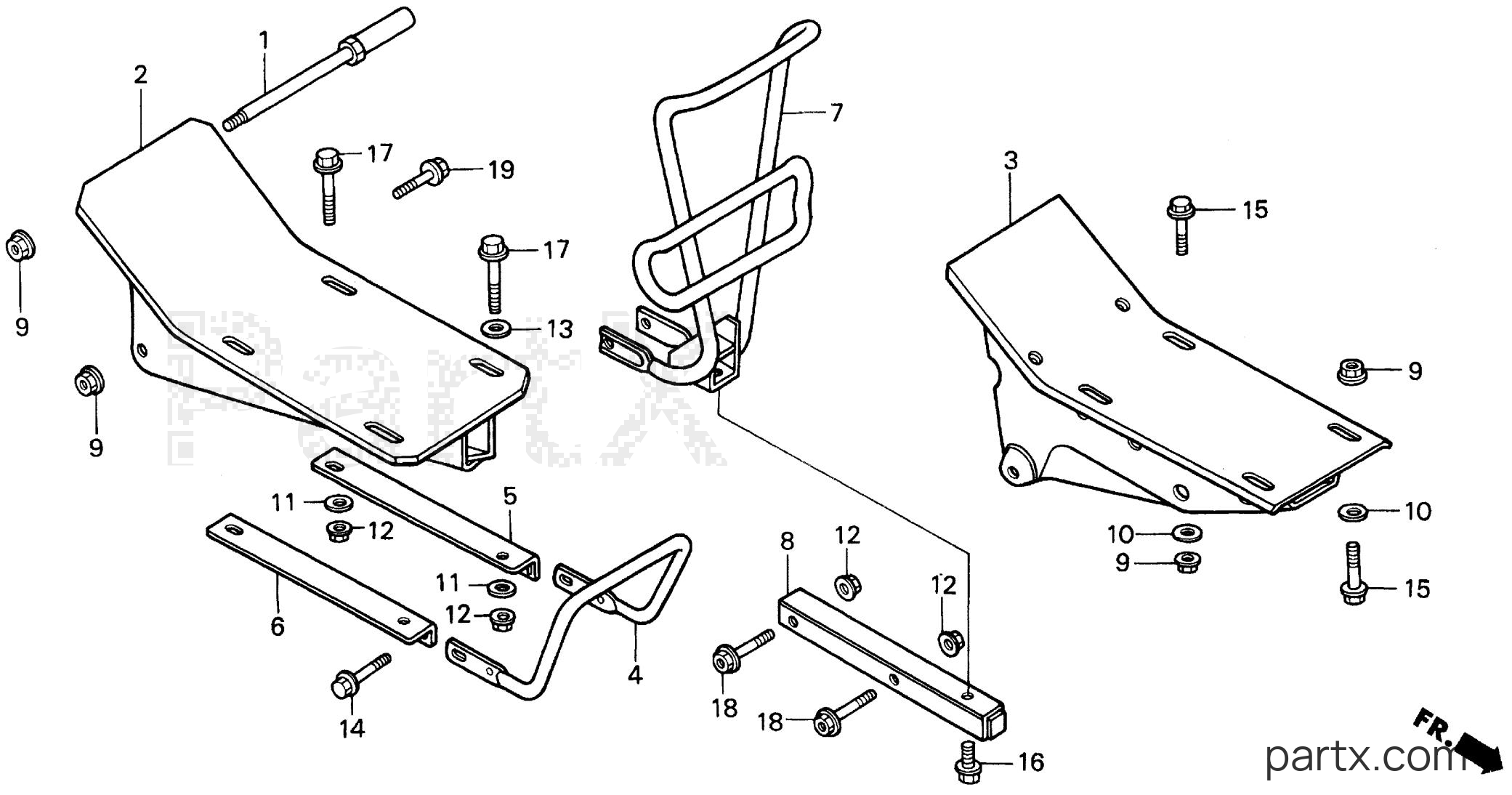 Honda FR700 A - ENGINE BED