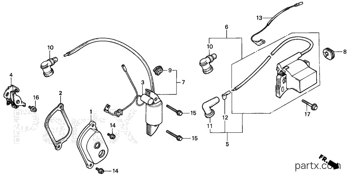 Honda WB15 C/A - IGNITION COIL