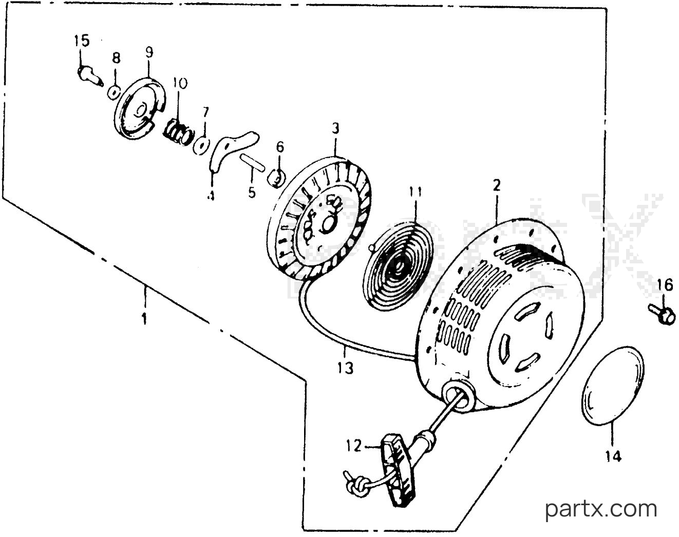 Honda WT30X C - WT30X RECOIL STARTER