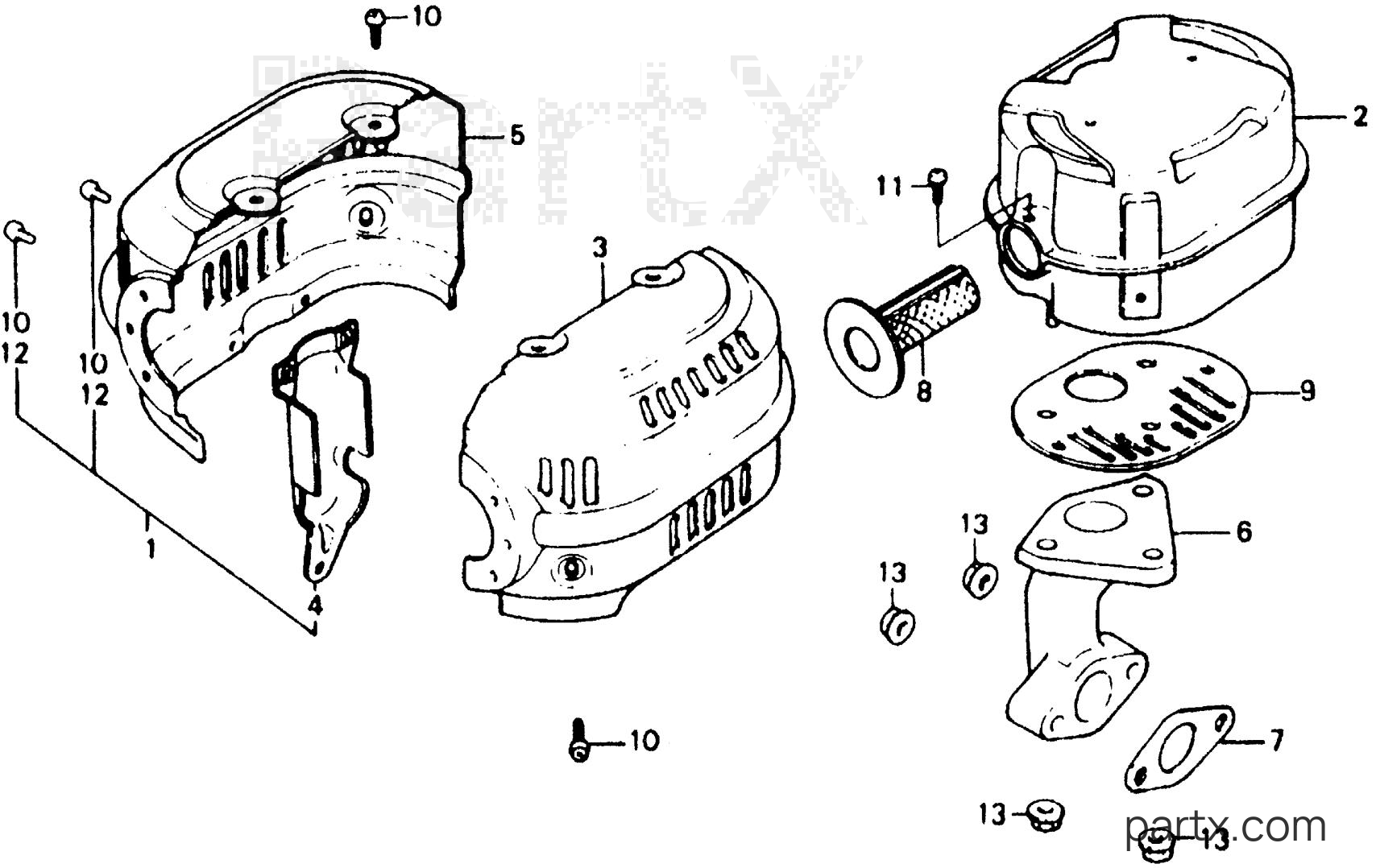 Honda WT30X C - WT30X MUFFLER