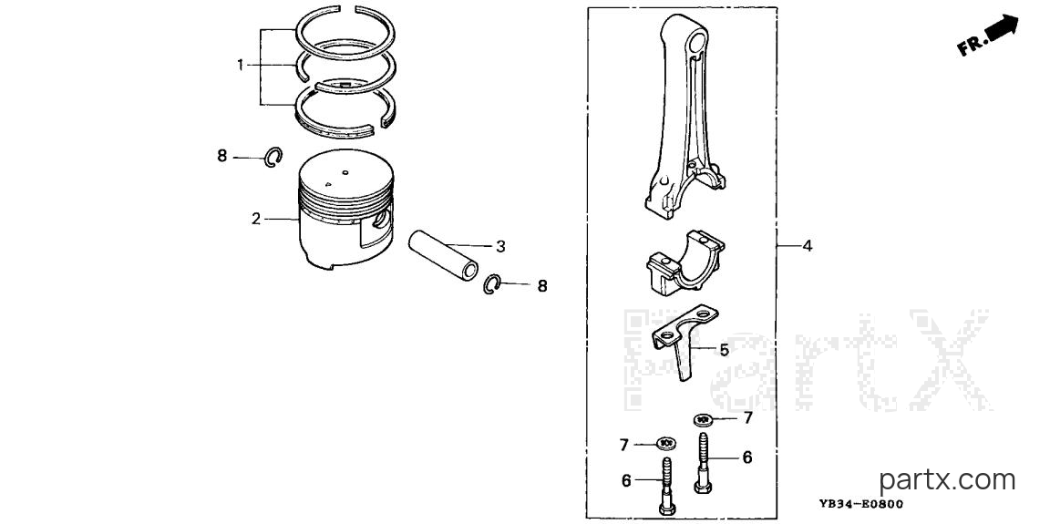 Honda WB30T DRA - PISTON