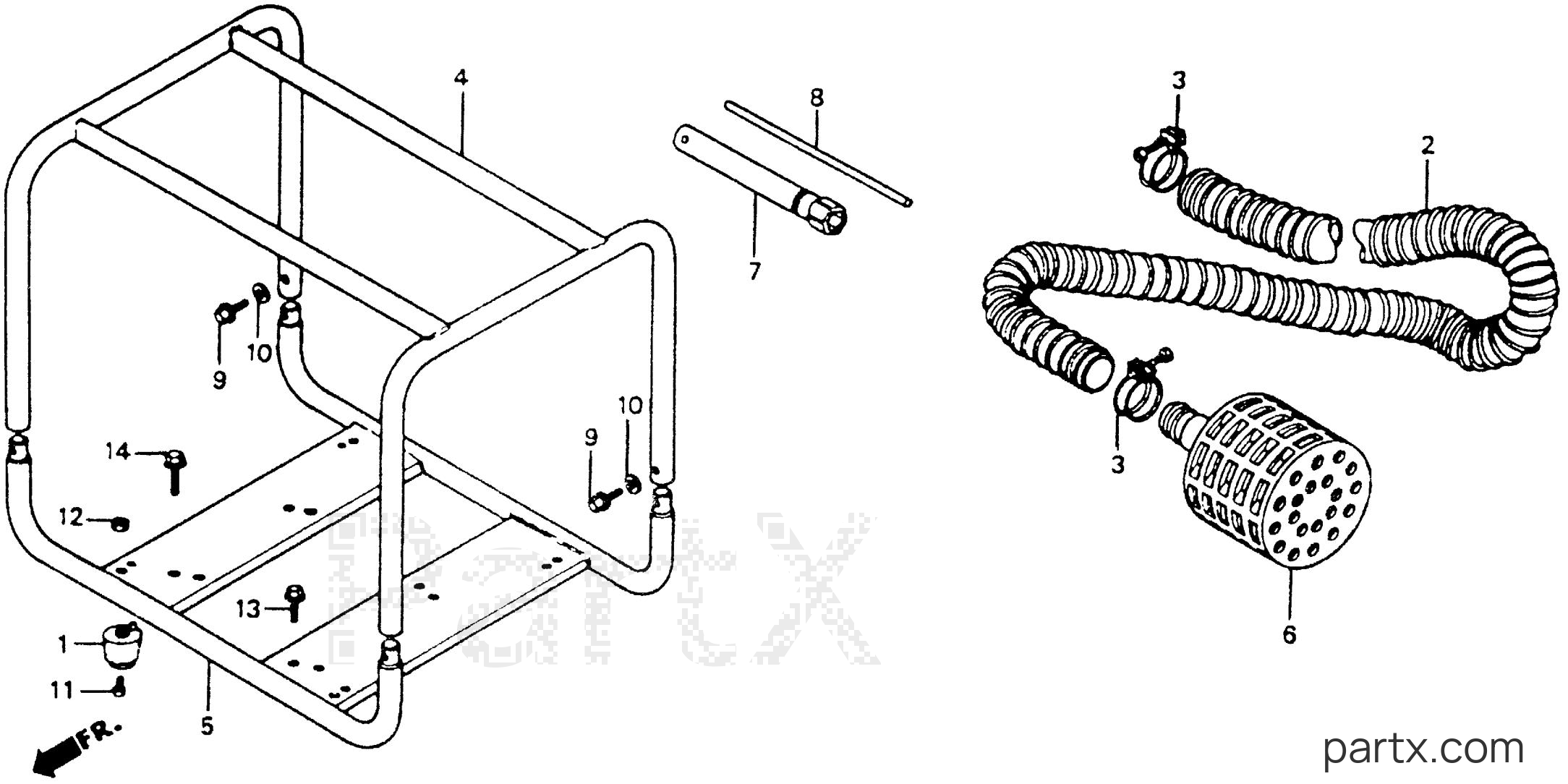 Honda WB30X CR - WB30X FRAME BED - TOOLS