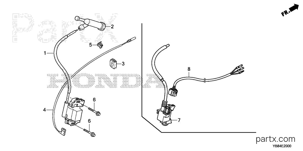 Honda WT30XK4 AC - IGNITION COIL