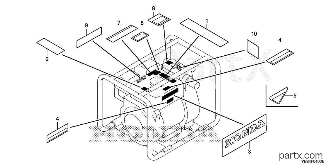 Honda WT30XK4 AC - LABELS (2)
