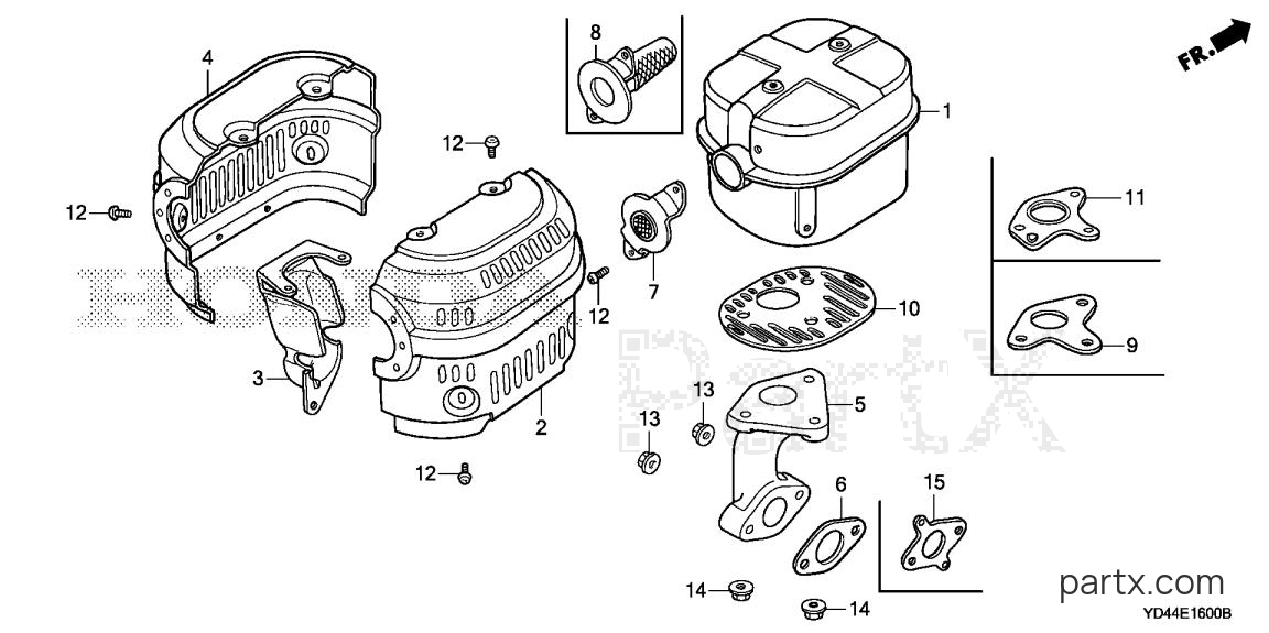 Honda WT40XK3 AC - MUFFLER