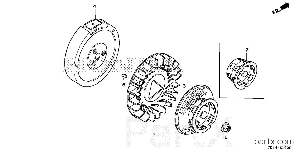 Honda WT40XK2 AC - FLYWHEEL