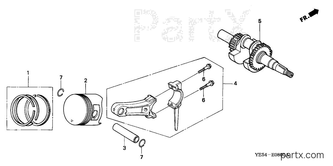 Honda WP30X ACF6 - PISTON - CRANKSHAFT