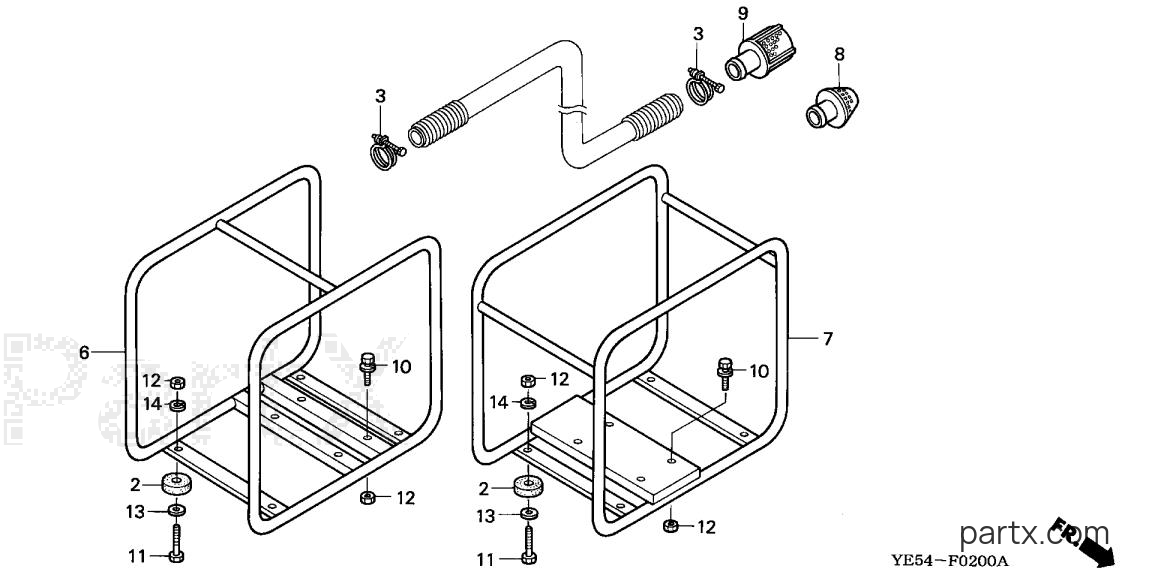 Honda WP30X ACF6 - FRAME - STRAINER