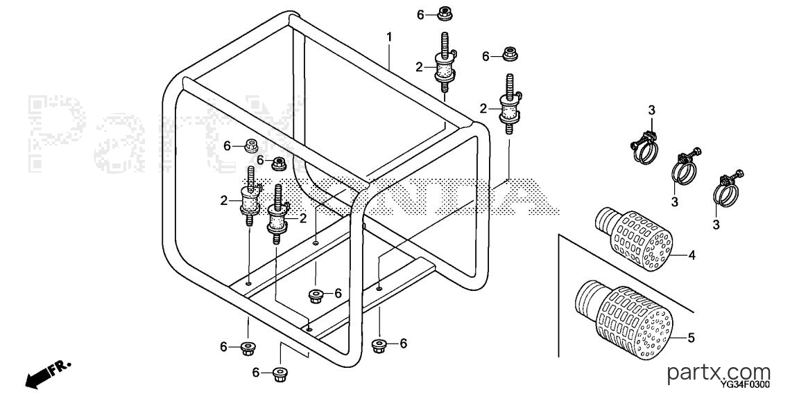Honda WB20XK2 A - FRAME - STRAINER