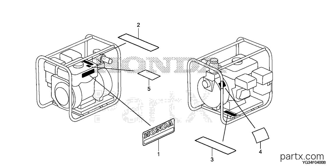 Honda WB30XT2 A - LABELS (2)
