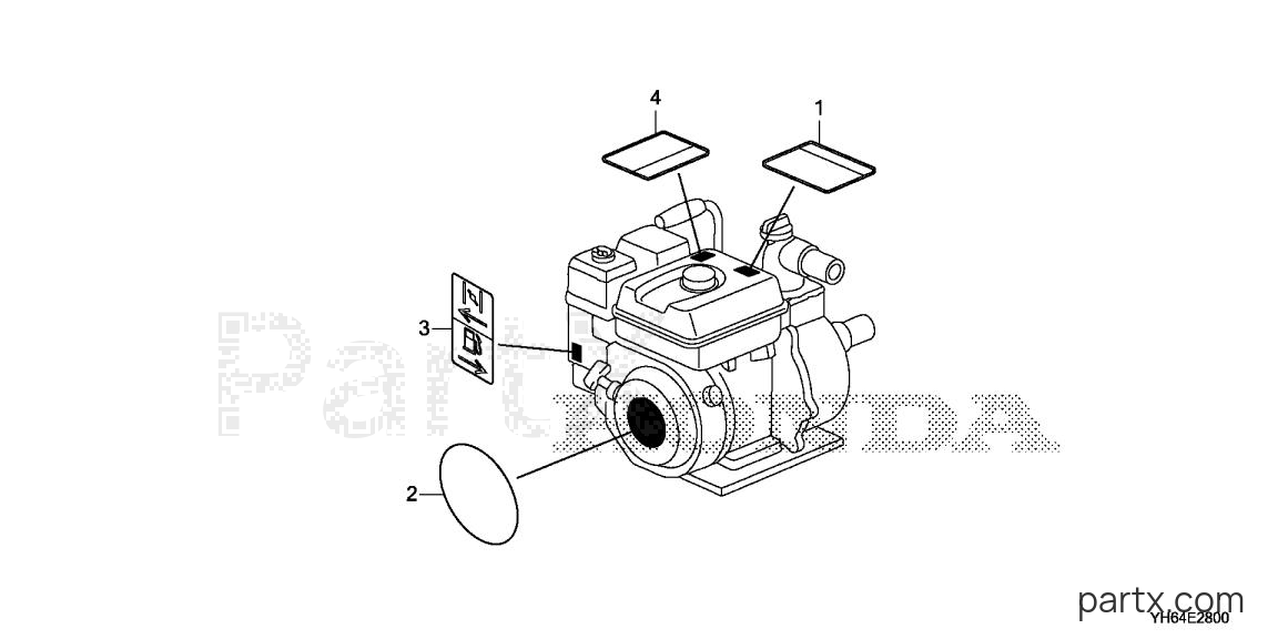Honda WH15XT2 A - LABEL
