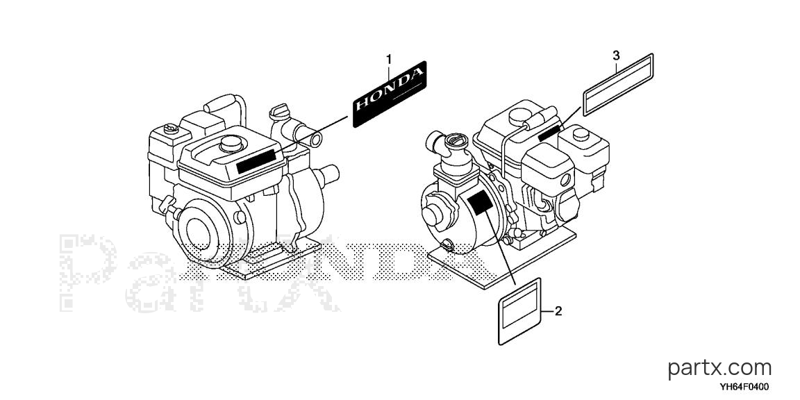 Honda WH15XT A - LABEL