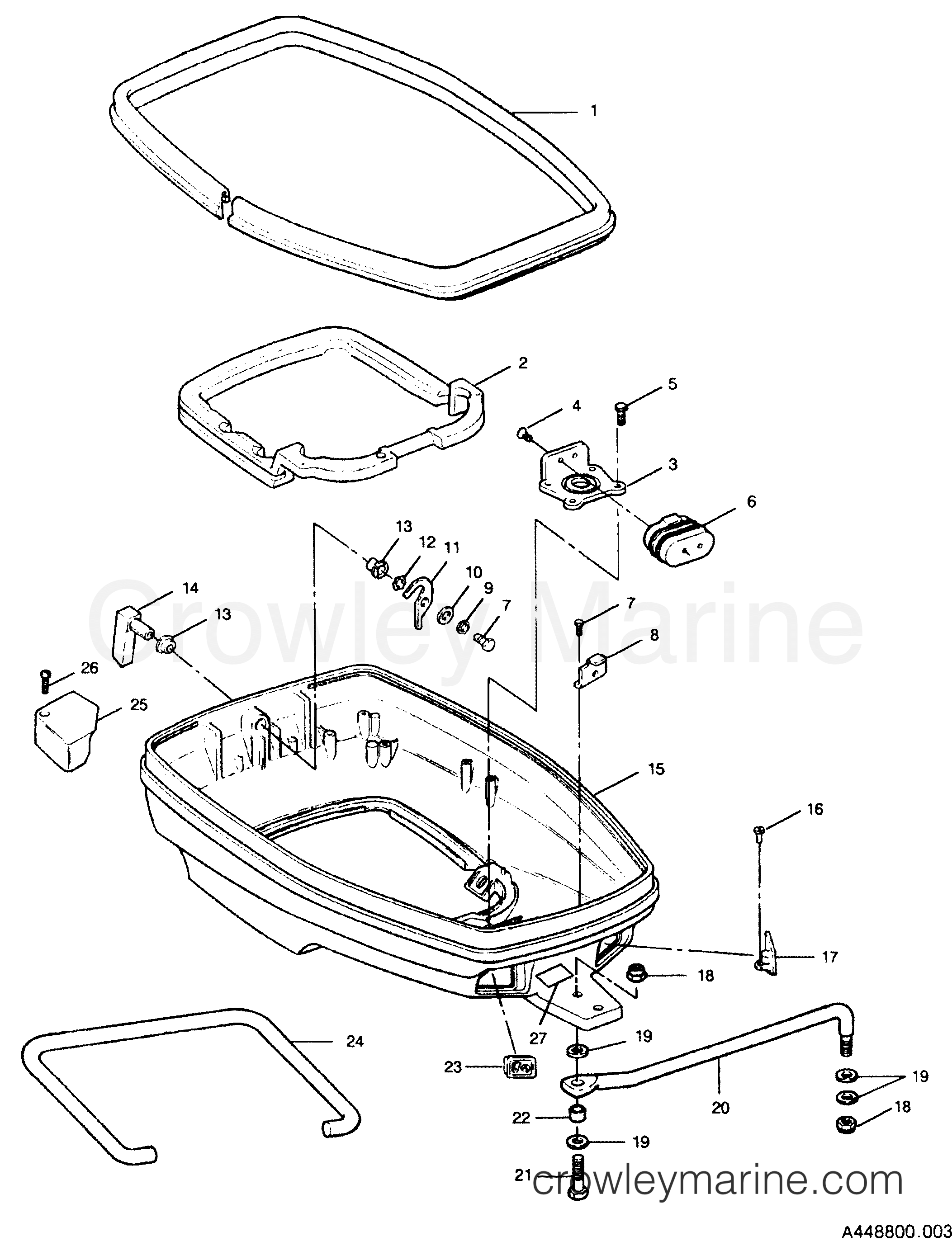 1991 Outboard 50 - 507F91B [Force] - SUPPORT PLATE