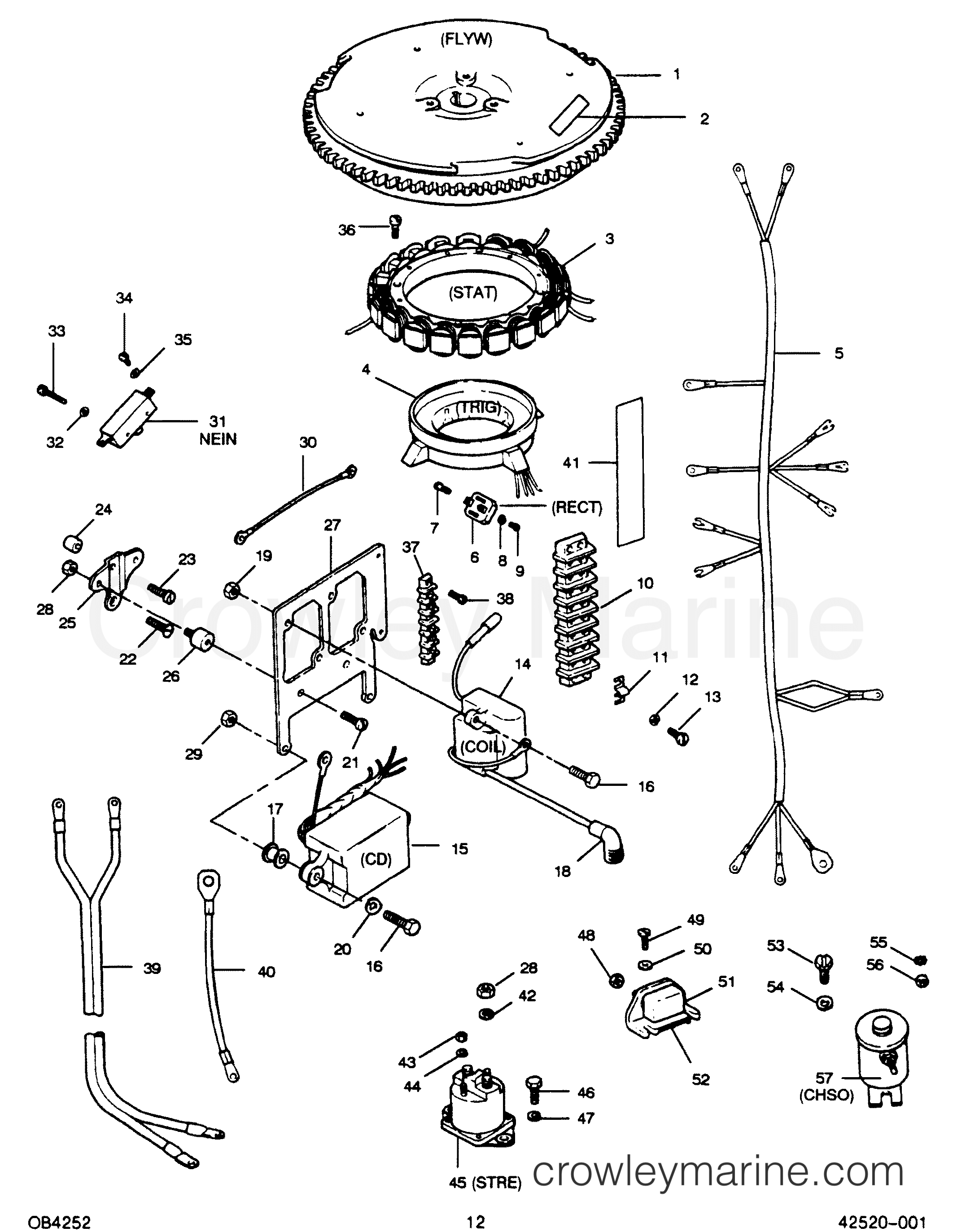 1988 Outboard 50 - 507D8D [Force] - ELECTRICAL COMPONENTS