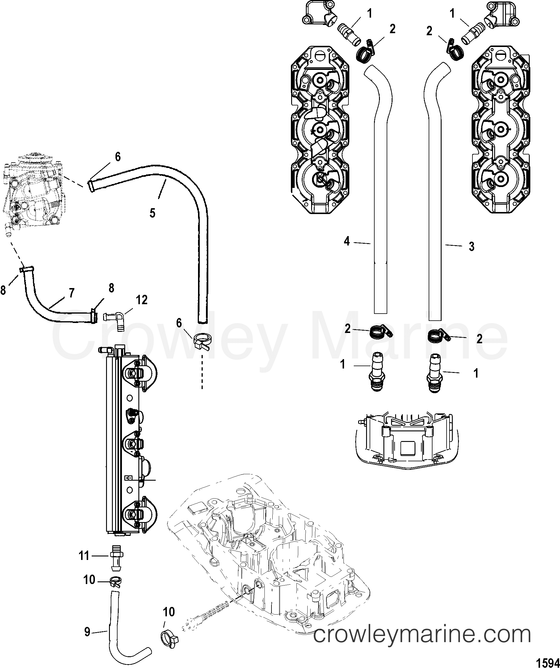 2005 Outboard 200DFI [L DIG] - 7200D73TD - WATER HOSES