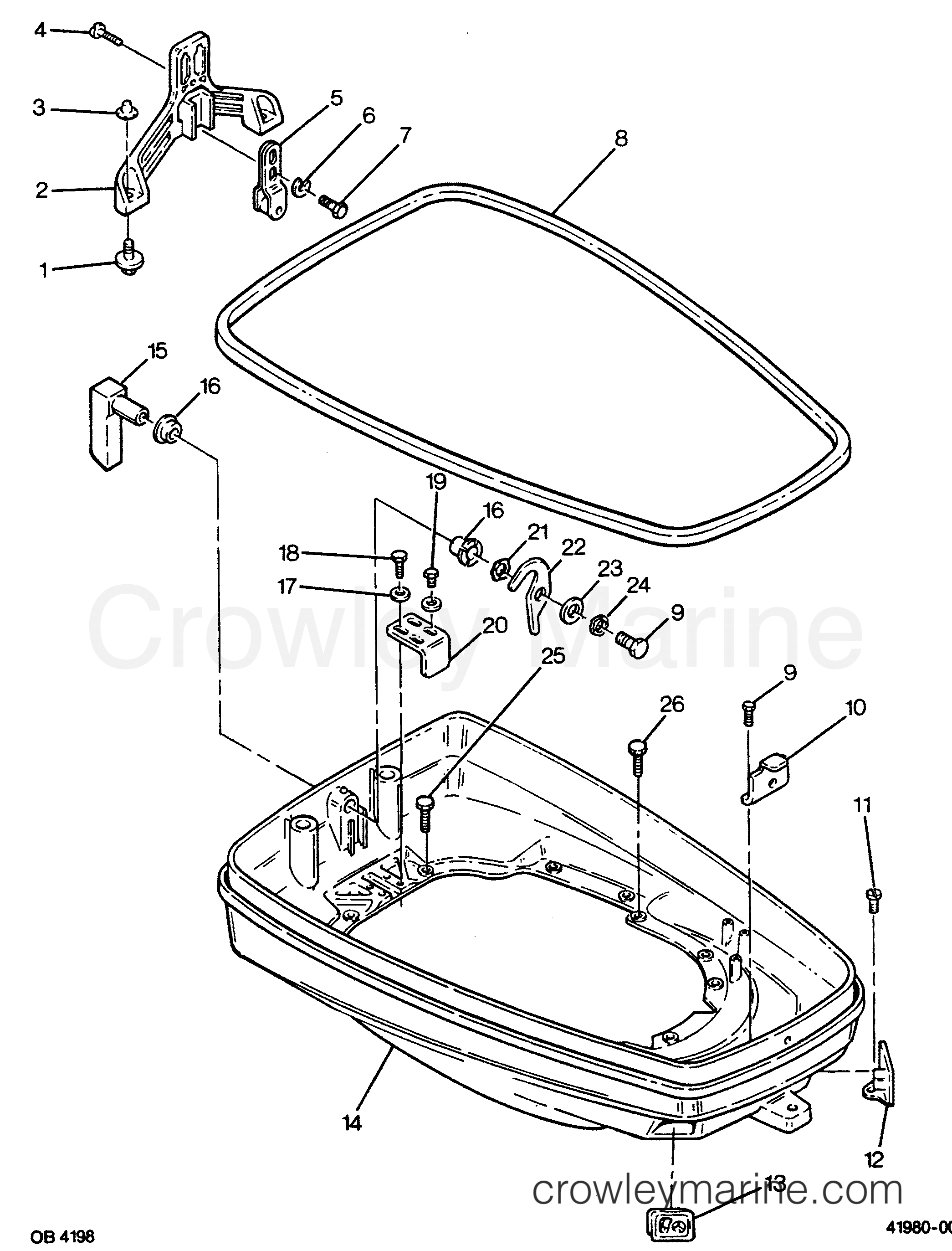1988 Outboard 125 - 1253X8A [Force] - SUPPORT PLATE