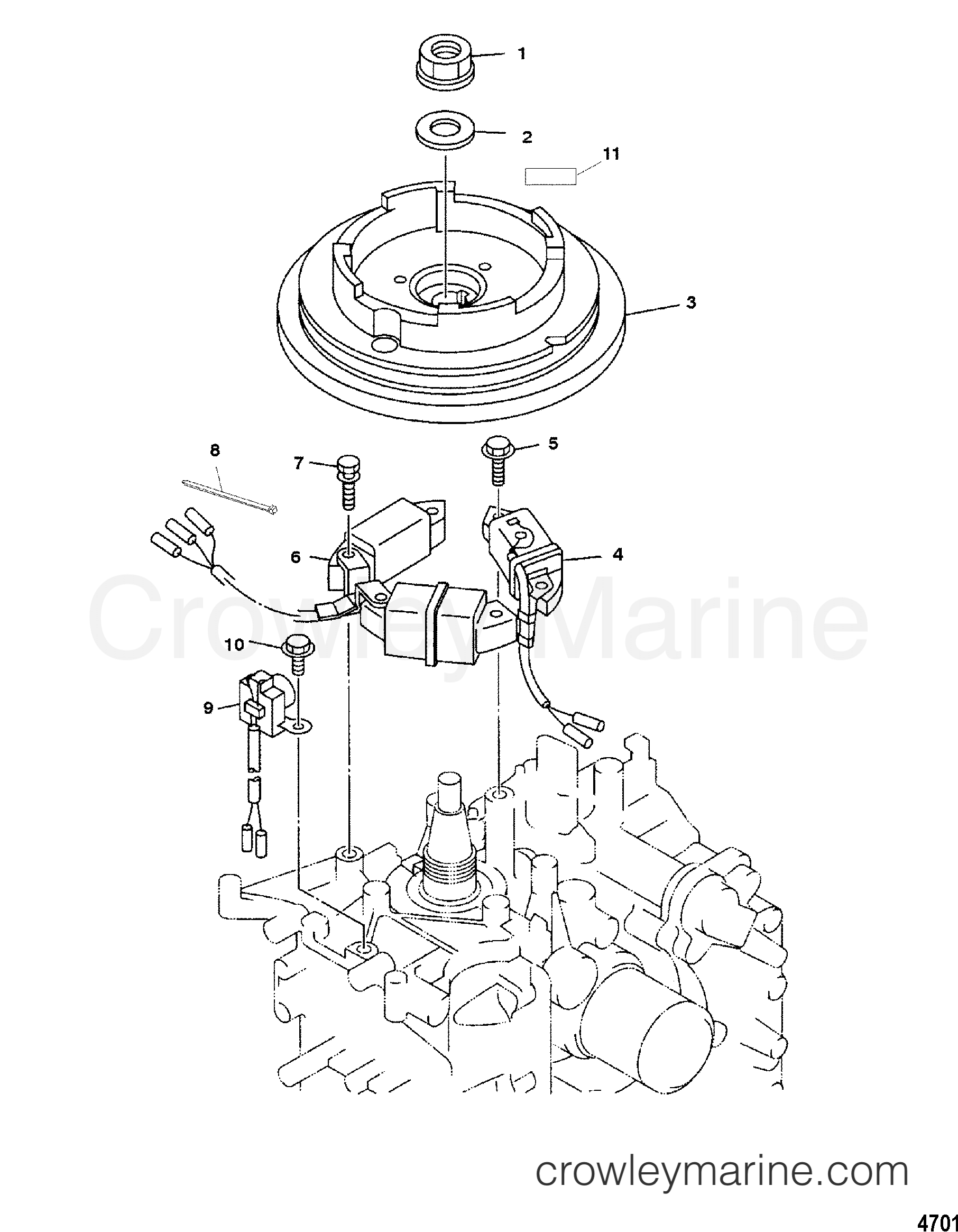 2001 Outboard 15 [EH 4] - 7F15301KD - FLYWHEEL