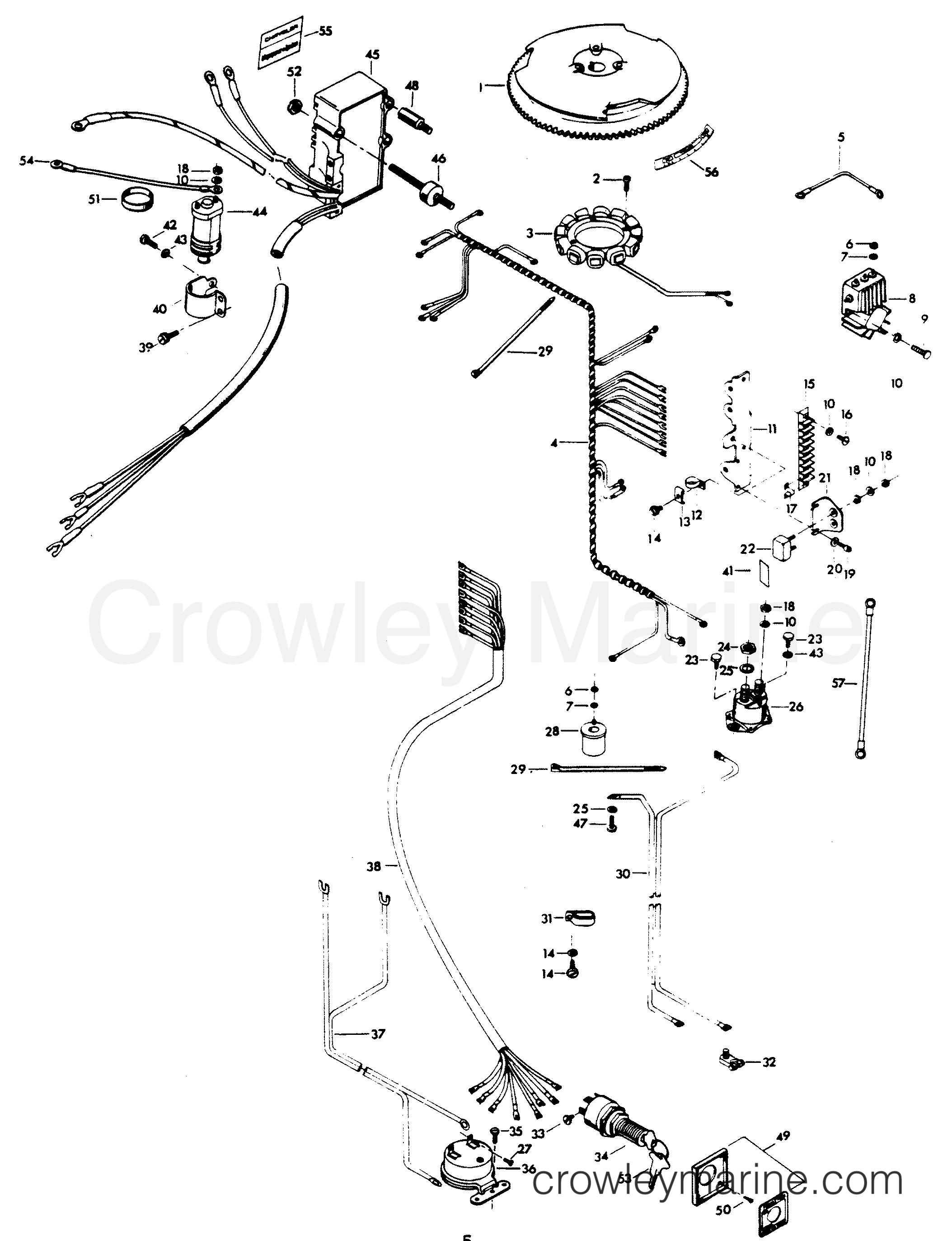 1979 Outboard 115 - H1154B79A - ELECTRICAL COMPONENTS