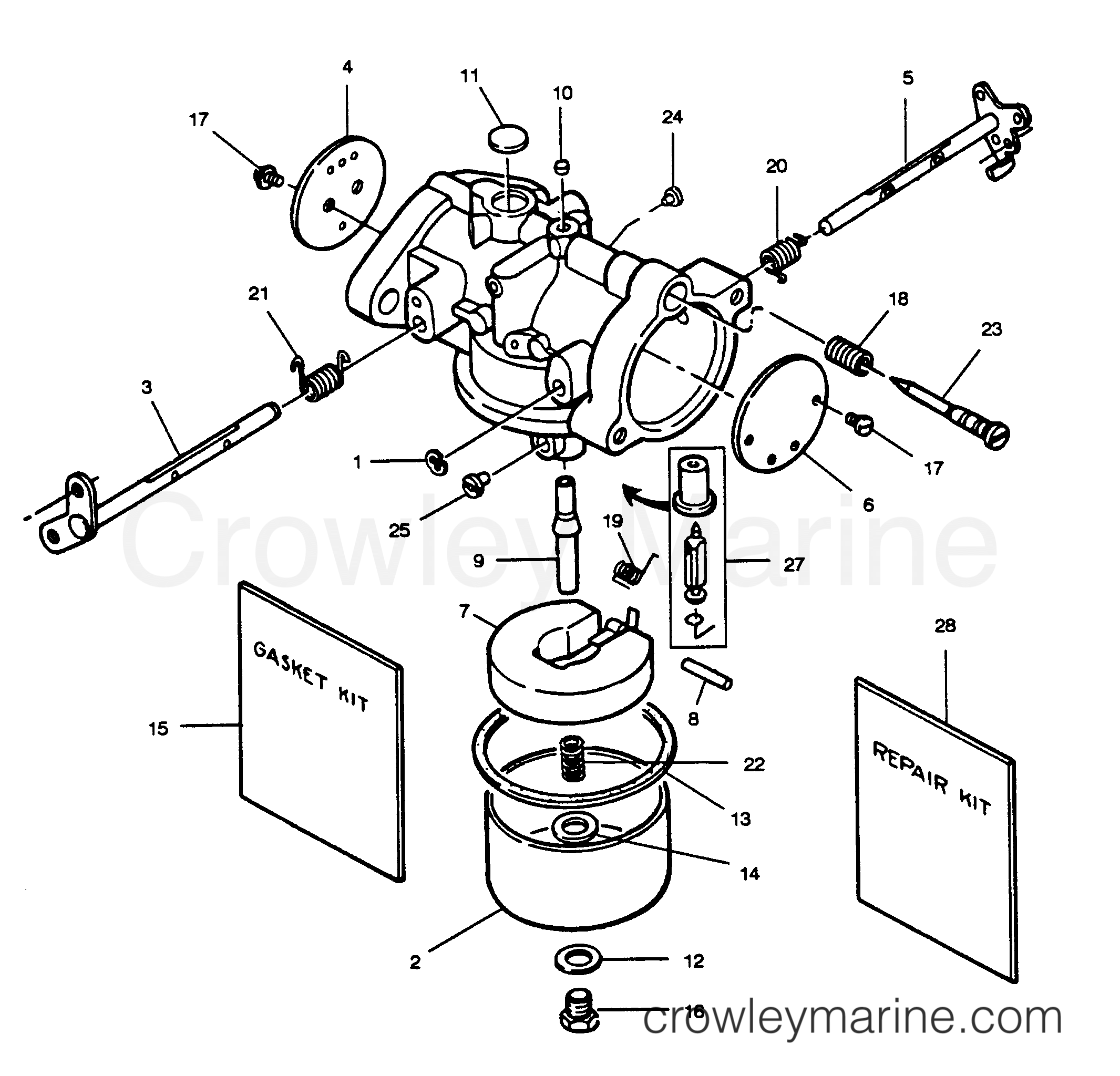 1989 Outboard 85 - 0C858F9C [Force] - CARBURETOR