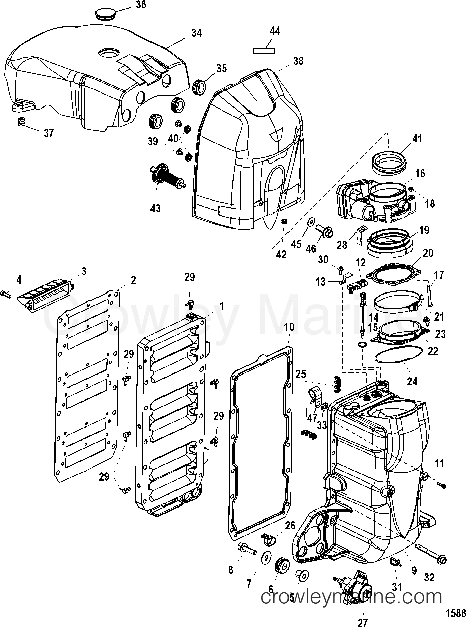 2004 Outboard 225DFI [L] - 1225E73CE - AIR HANDLER
