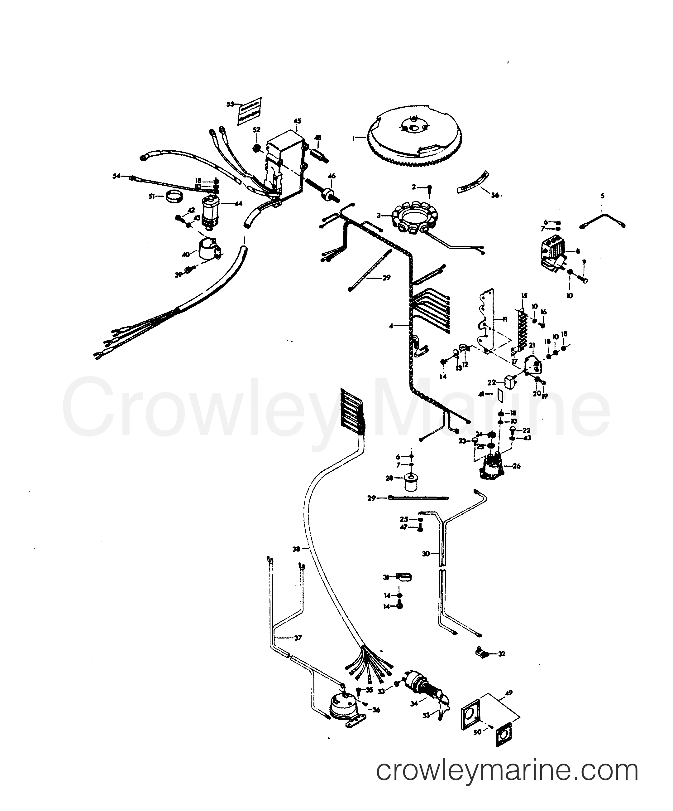 1979 Outboard 100 - H1004H79A - ELECTRICAL COMPONENTS