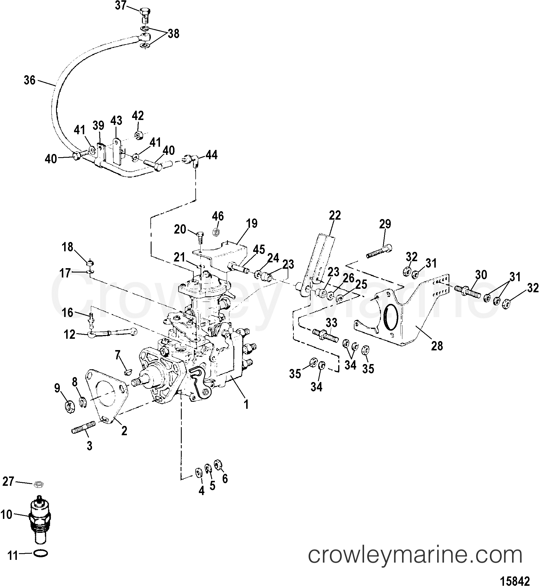 1998 Inboard Engine 4.2L [MI 200] - 3C800BJND - INJECTION PUMP
