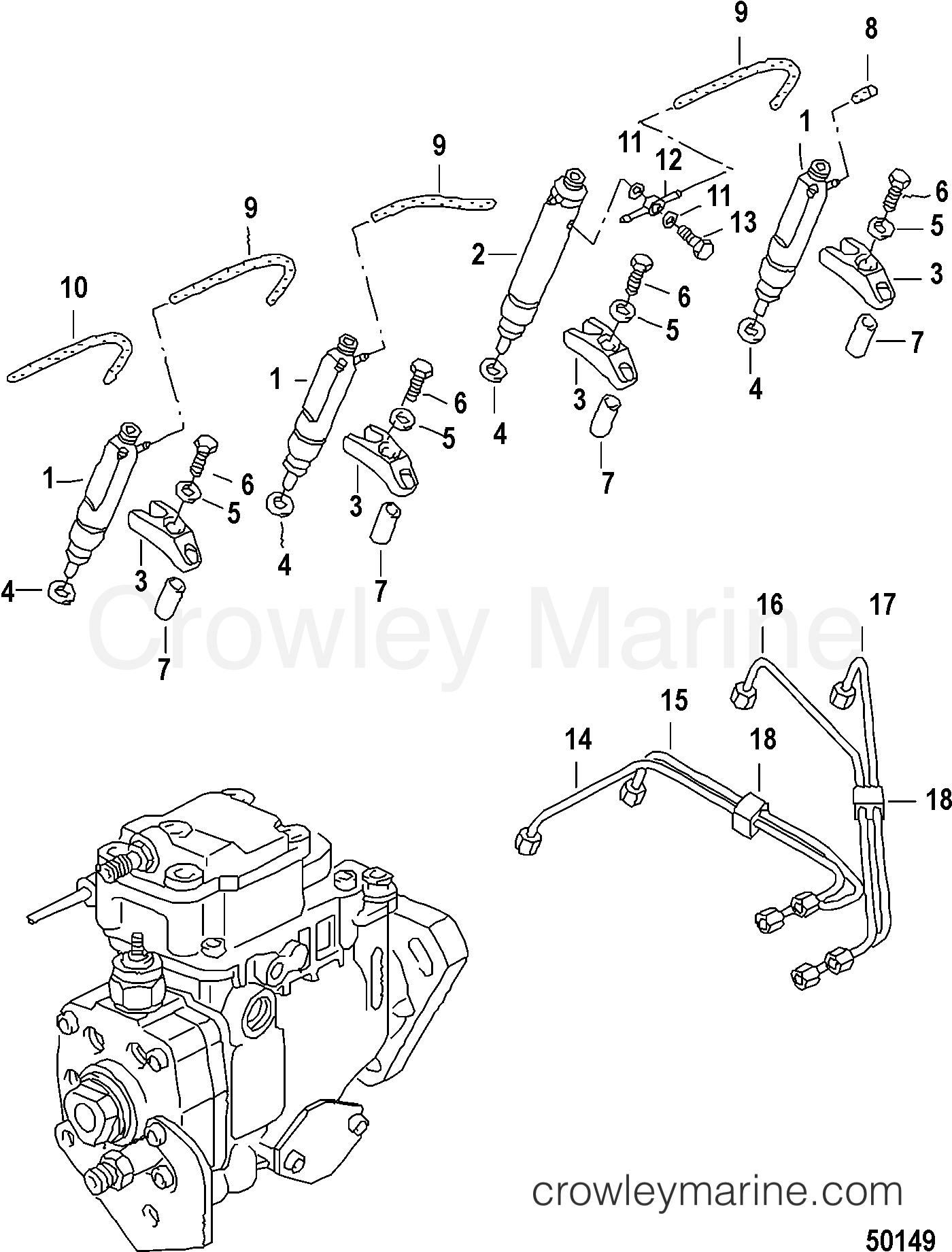 2012 Inboard Engine 1.9L TDI - 3D190020D - INJECTOR/PRESSURE PIPES
